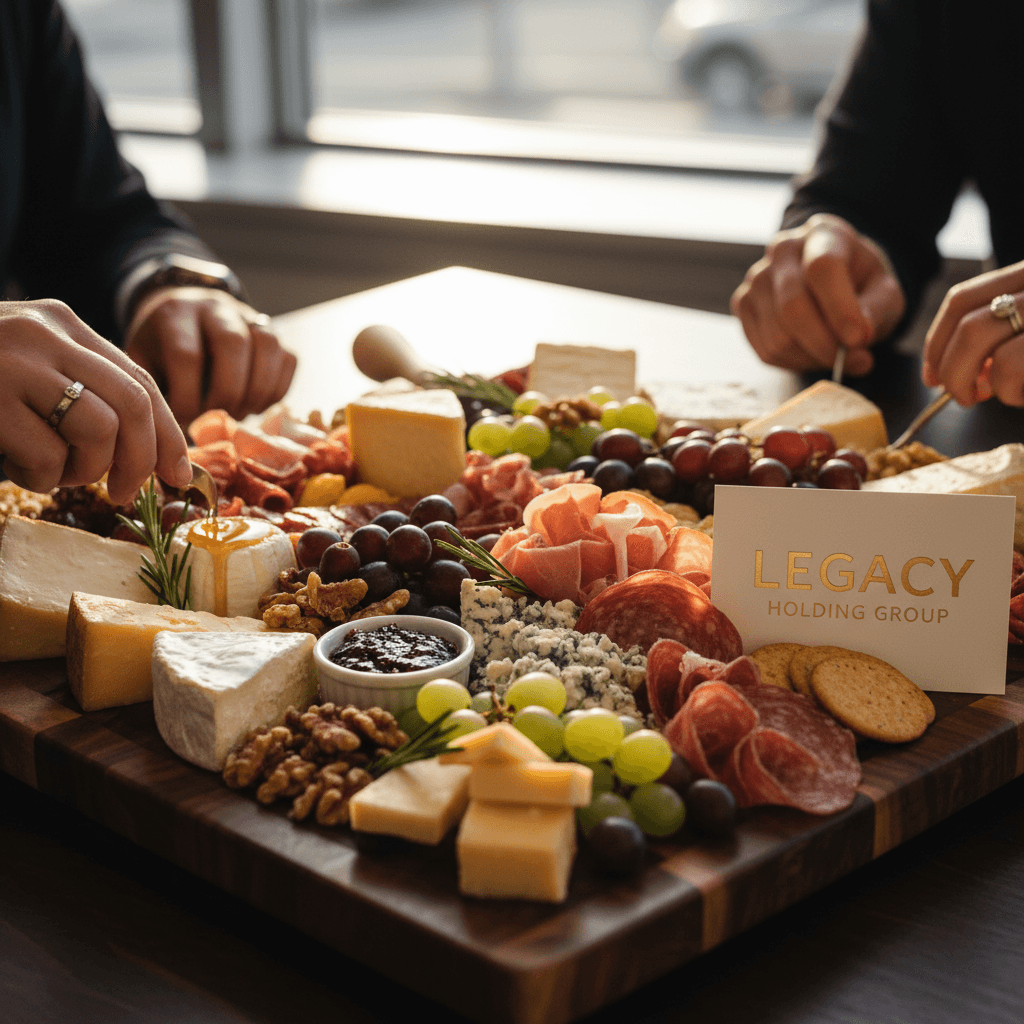 Gourmet refreshments served at member events