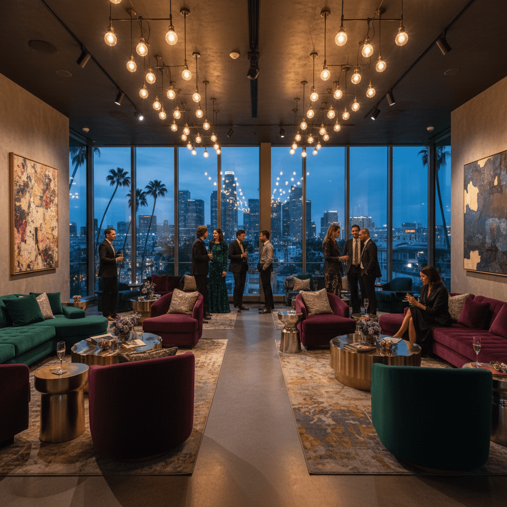 Luxurious venue space designed for member gatherings