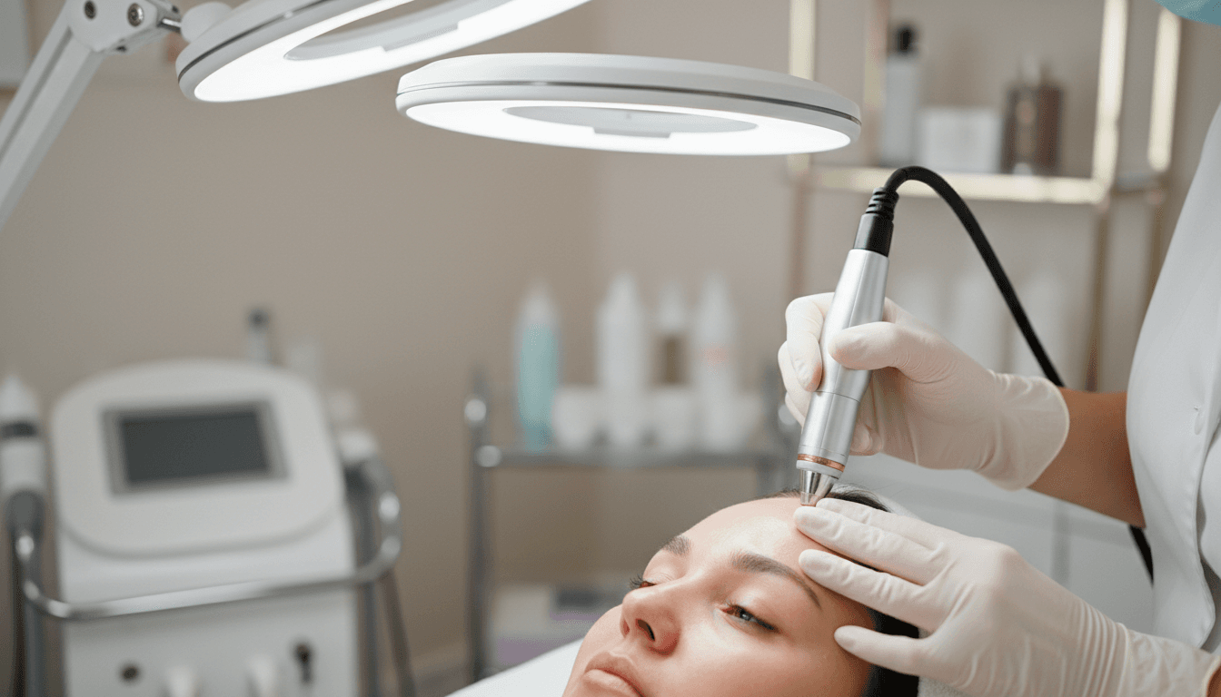 Microdermabrasion treatment application