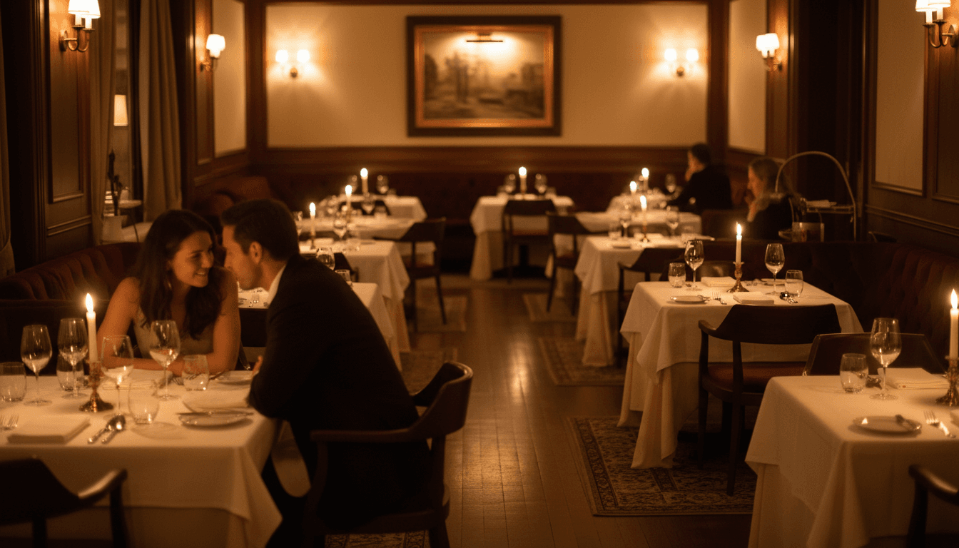 Elegantly set dining table at an exclusive Legacy member dinner