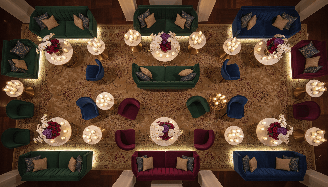 Members gathering in an upscale private venue