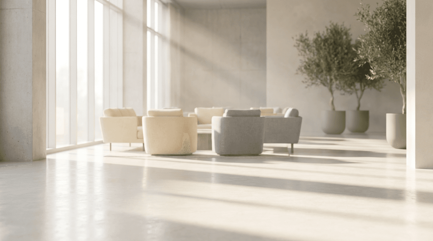 Members relaxing in a luxury lounge setting